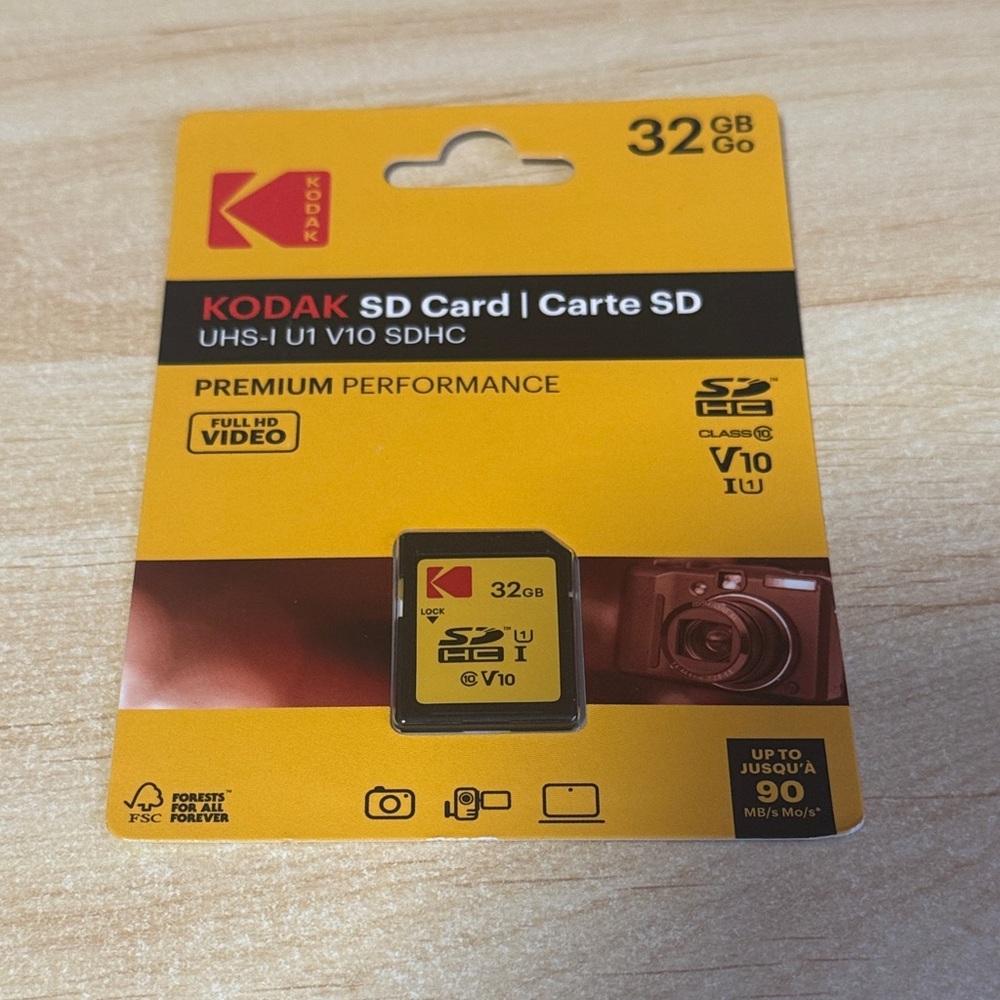 NWT - Kodak 32GB SD Card - Premium Performance